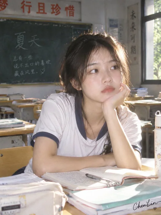 中式教室课桌暗恋夏天青春