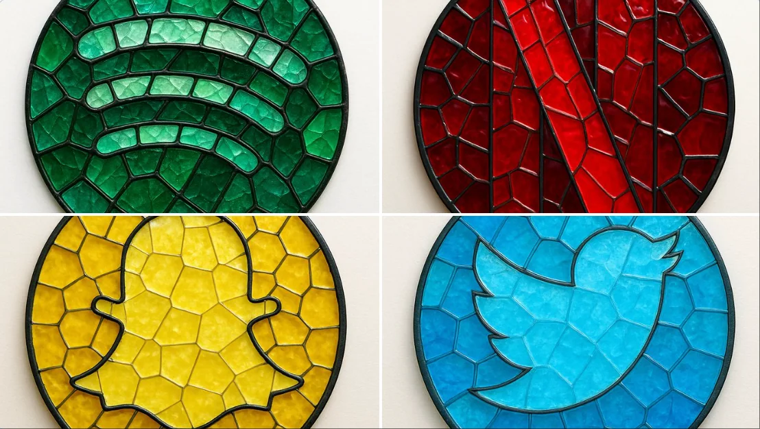 Broche en verre mosaïque coloré