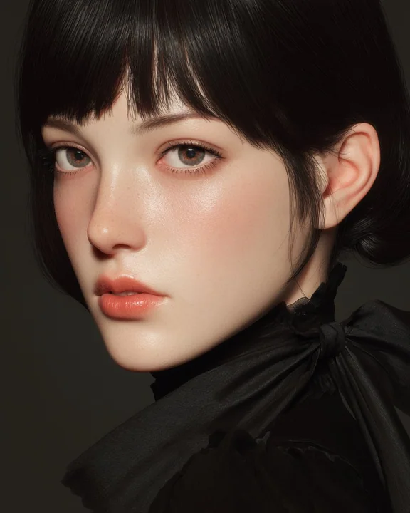 Portrait ultra-réaliste, époustouflant et d'une beauté éblouissante de Kikuchian Umimori dans le style de Uchiha Ukyo