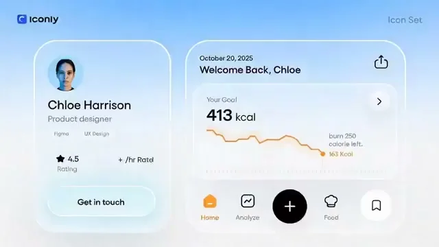Реклама приложений с анимациями и эффектом плавного стекла в стиле Fluent.