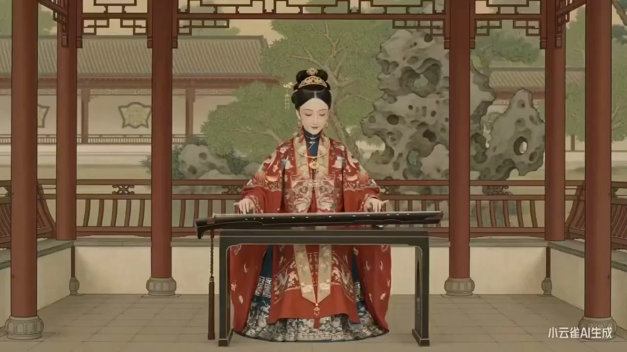 仇英《百美图》AI 复原：浓墨重彩下的仕女嬉春景象