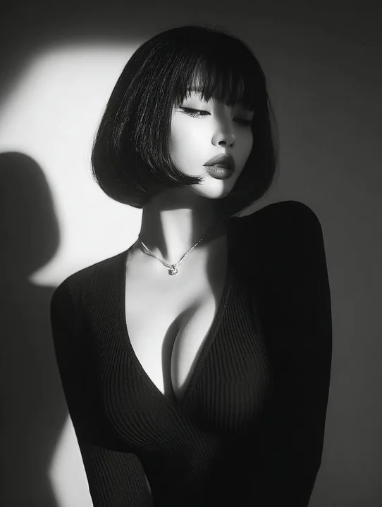 モノクロポートレート写真