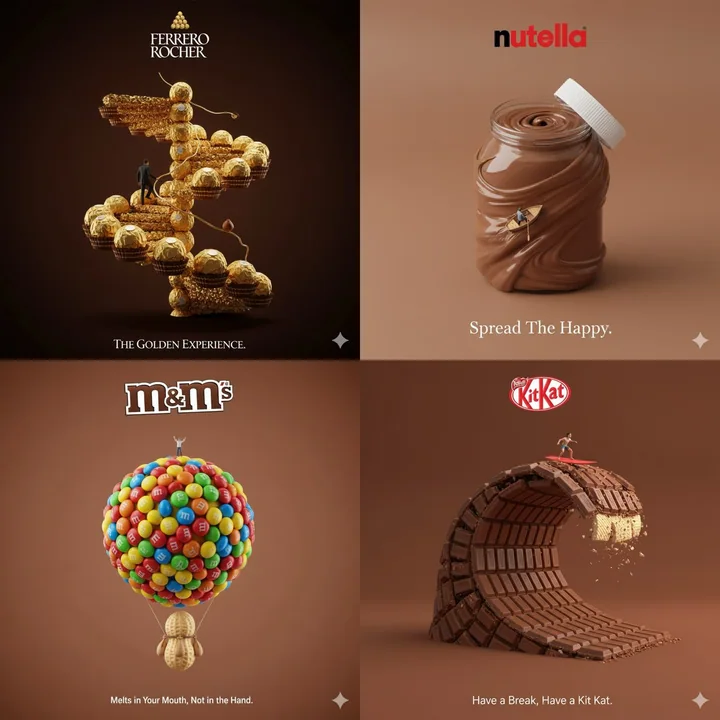 Publicité 3D créative de marque