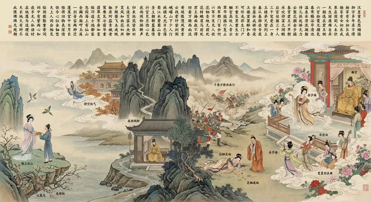 长篇古诗绘画