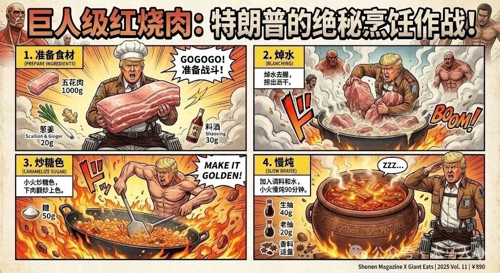 Recette de porc braisé à la manière d'Attack on Titan