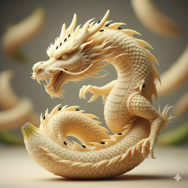 Incredible hyper-realistic whole banana sculpture art