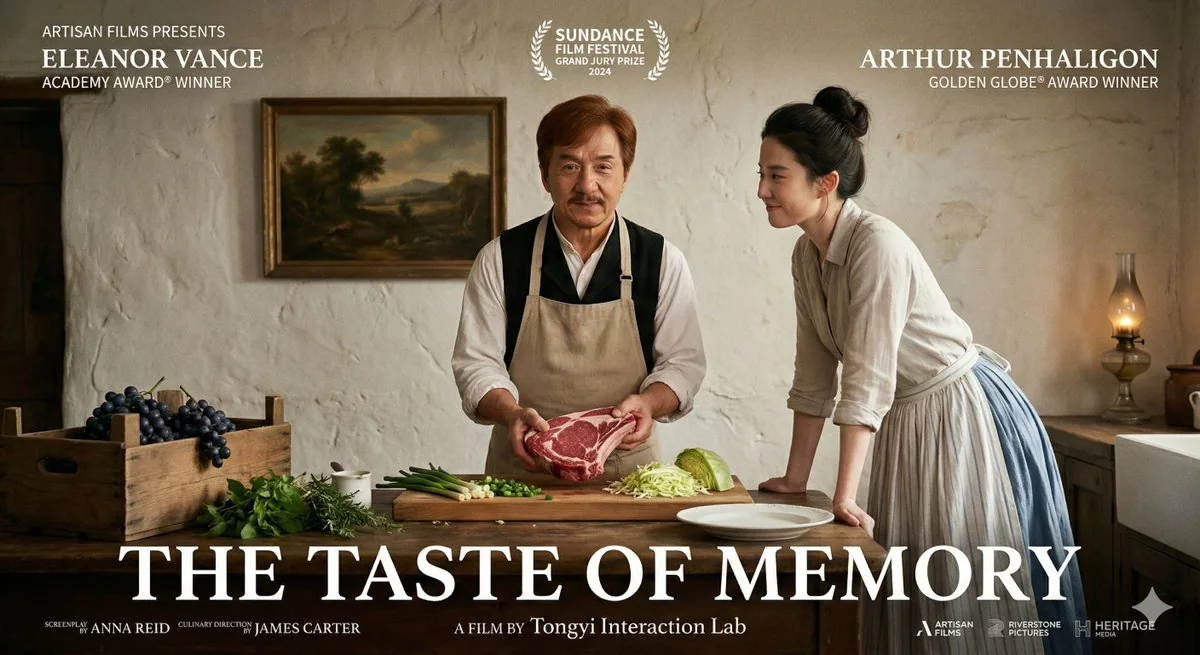 Fictional English movie poster - The Taste of Memory
