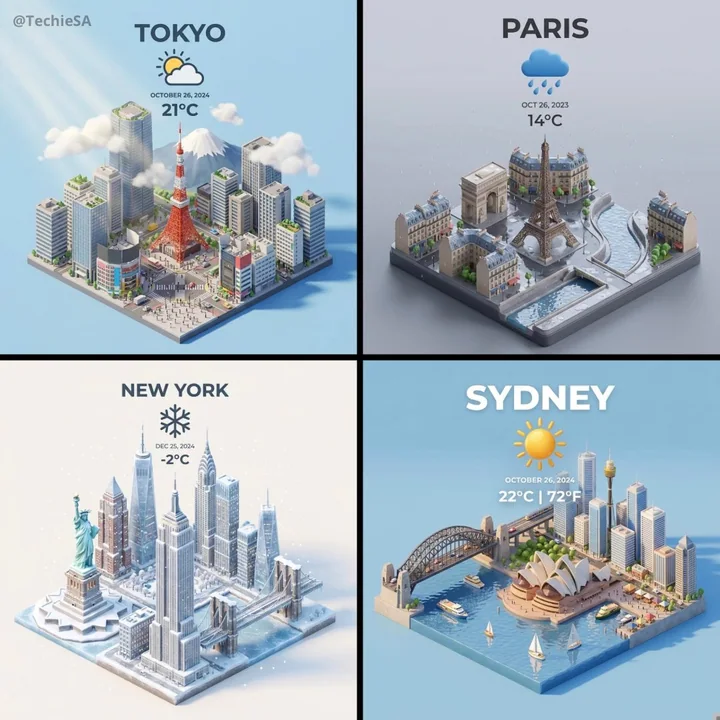 City top view isometric 3D cartoon miniature scene