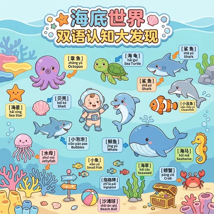 双语认知大发现-海底世界