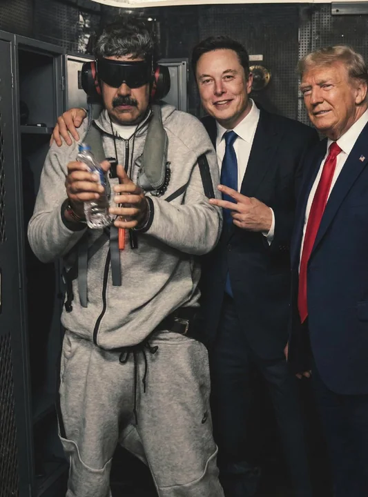 Suits Meet Tactical Gear: Musk and the President's Hardcore Photo