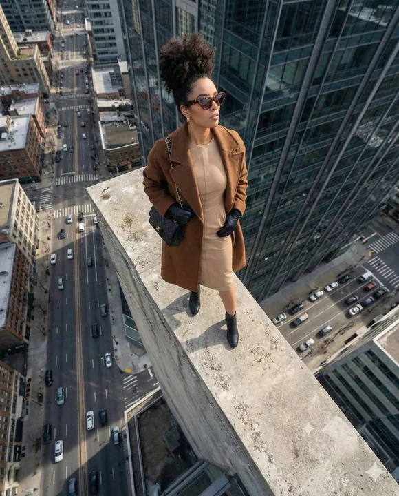 Ultimate modern shots on the edge of cloud skyscrapers