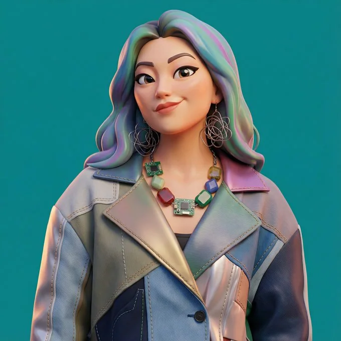 Personnages 3D stylisés en dessin manga