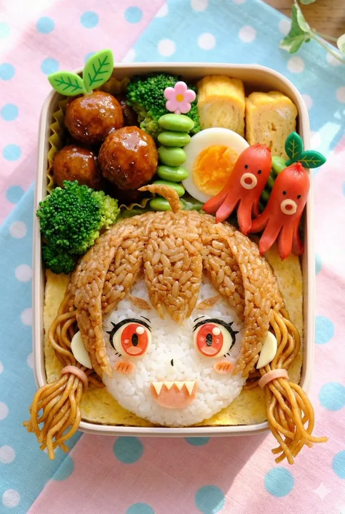 极致细节的红眼双马尾少女角色便当
