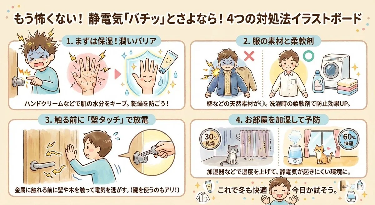 展现静电原理的精美女性角色科普图