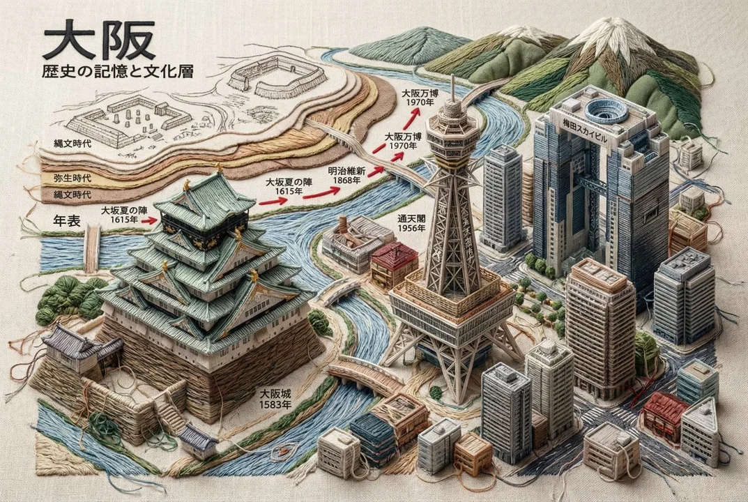 针线交织的超写实立体刺绣城市