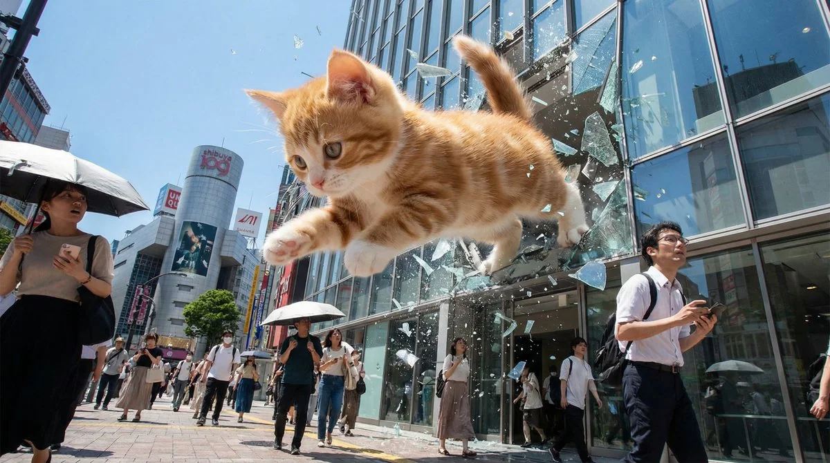 巨型怪兽萌猫肆虐悉尼海港震撼场景
