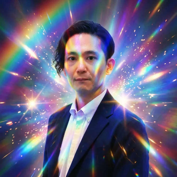 強い光に照らされた冷峻な顔立ちと静かな表情