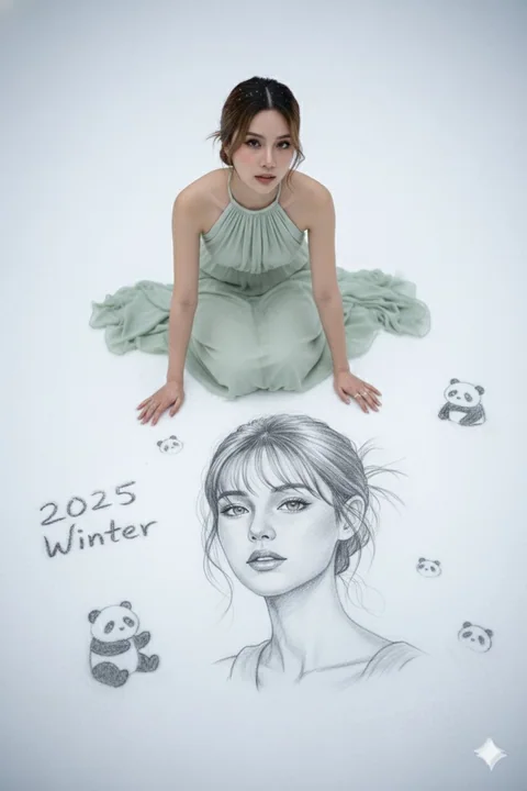 رسم رصاص لفتاة