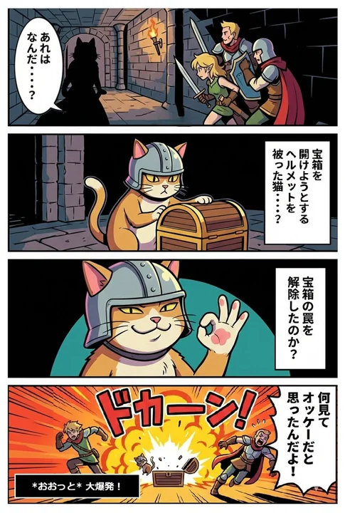 A collaboration between witchcraft and construction-site cats, a cat-person character with five-toed paw pads