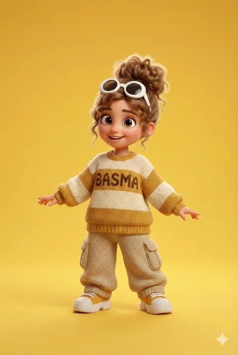 Пиксаровский стиль, 3D, милая девочка NOOR, дизайн образа в вязаном свитере