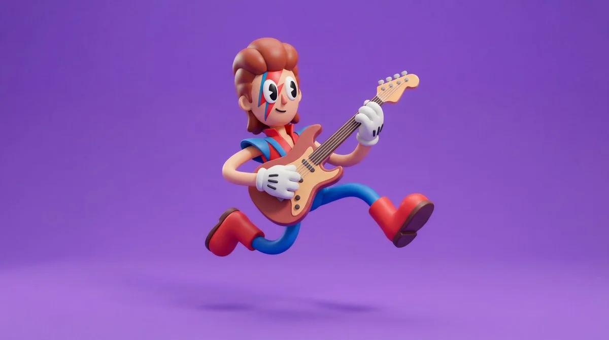 Conception de personnage de ruban en caoutchouc 3D
