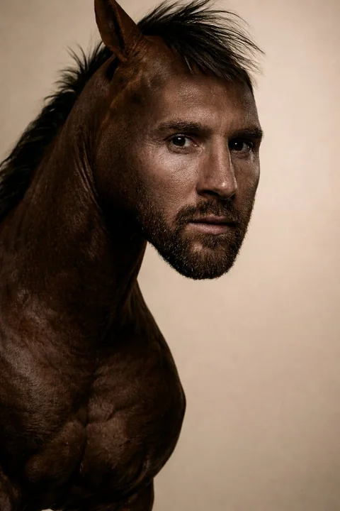 8K ultra-realistic close-up of a centaur hybrid warrior