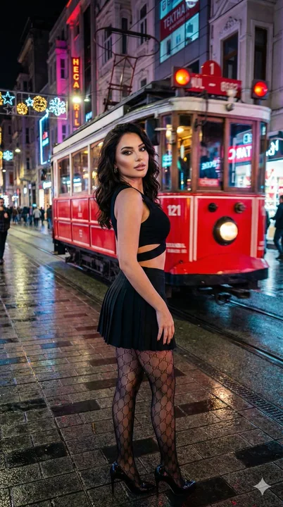 The fashionable pop superstar in Istanbul’s nightscape
