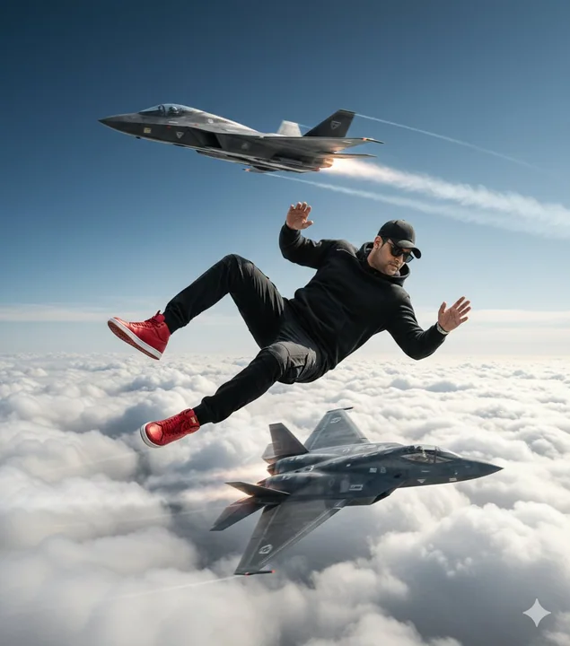 La chute périlleuse d'un avion de chasse à 10 000 mètres d'altitude dans les nuages